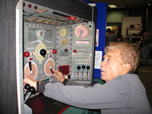 Frankie at the controls of the X-RC