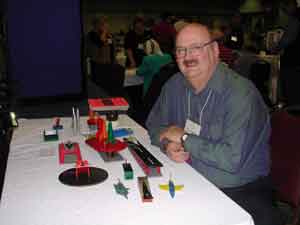 Jack McKirgan with models of the Academy fleet